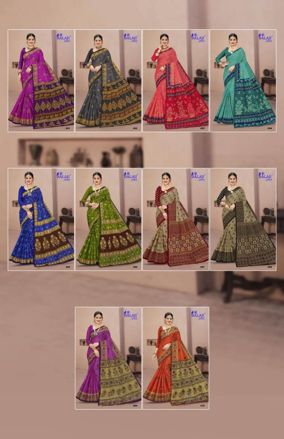 Prime Beauty Queen With B.p Vol-4 By Balaji Khadi Printed Cotton Sarees Wholesale Online